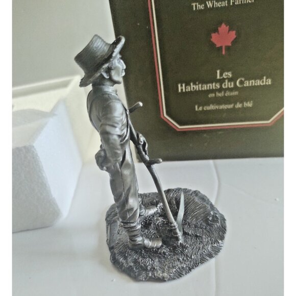 Franklin Mint People of Canada Pewter Figurine The  Wheat Farmer with Box 1977 - Picture 9 of 12